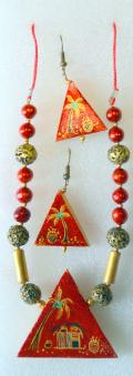 Terracotta Triangle Necklace and Earring Set Terracotta Triangle Necklace and Earring Set