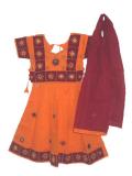 Yellow Bandhni Chaniya Choli For Dandiya/garba