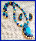 Sangu Type Handmade Terracotta Set in Blue Shades Sangu Type Handmade Terracotta Set in Blue Shades