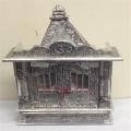 Small Silver Oxidized Mandir (Altar) \w Doors 12" * 12" * 7" Small Silver Oxidized Mandir (Altar) \w Doors 12" * 12" * 7"