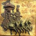 Lord Krisha & Arjun Mahabharat Geeta Saar Statue 48 X 36 Lord Krisha & Arjun Mahabharat Geeta Saar Statue 48 X 36