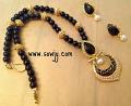 Antique Necklace Designed with Black Onyx Beads!!!! Antique Necklace Designed with Black Onyx Beads!!!!