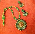 Floral Neckset in Shades of Green with Jhumkas!!!! Floral Neckset in Shades of Green with Jhumkas!!!!