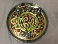 Decorative Silver Golden Meenakari Pooja Thali 10"