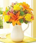 1-800-Flowers Fields of Europe in White Ceramic Pitcher 1-800-Flowers Fields of Europe in White Ceramic Pitcher