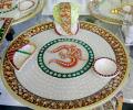 Handmade Marble Pooja Tray /w OM & Ganesha Handmade Marble Pooja Tray /w OM & Ganesha