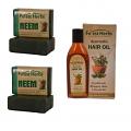 2 Neem Ayurvedic Natural Herbal Cleansing Bars-125gms 2 Neem Ayurvedic Natural Herbal Cleansing Bars-125gms