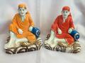 Colorful Sadguru Shirdi Sai baba Idol in Sitting Pose