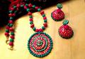 Embossed Design Terracotta Set in Green and Pink!!!!!