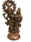 Large Radha Krishna Standing Copper Idol Large Radha Krishna Standing Copper Idol