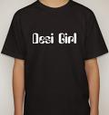Desi Girl Print Black Cotton T-Shirt for Kids (1 to 10 Year old)