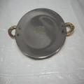 Stainless Steel Tawa Style Starter Plate /w Copper Handles - 7" - 10" Stainless Steel Tawa Style Starter Plate /w Copper Handles - 7" - 10"