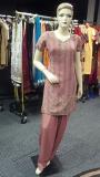 Salmon Pink Zari Work Salwar Kameez Suit (M) Salmon Pink Zari Work Salwar Kameez Suit (M)