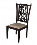 Carved Back Teak Wood Chairs - 6 Pcs