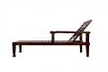 Handmade Teak Wood Beach Chaise Lounge - Dark Wood