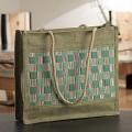 Handcrafted Mehandi Green utility Natural Jute Bag 14 Handcrafted Mehandi Green utility Natural Jute Bag 14