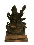Antique Copper Statue of Devi Saraswati Antique Copper Statue of Devi Saraswati