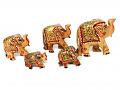 Wooden Elephant Family Home Decor Showpiece (5 Pcs set) Wooden Elephant Family Home Decor Showpiece (5 Pcs set)