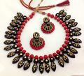 Red & Black Terracotta Choker Grand Set /w Jhumka Red & Black Terracotta Choker Grand Set /w Jhumka