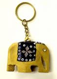 Wooden Embellished Elephant Keychain (various colors) Wooden Embellished Elephant Keychain (various colors)
