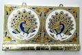 Golden Meenakari Peacock Key Stand