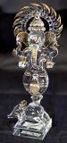 Crystal Ganesh Statue with Golden Lining (6" Tall) Crystal Ganesh Statue with Golden Lining (6" Tall)