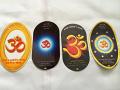 4 Assorted Design Large Gayatri Mantra & OM Symbol Stickers