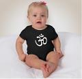 Baby one piece /Tee - Black Organic cotton for  3 - 12 months