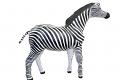 Handmade Tall Zebra Leather Figurine - 33" Handmade Tall Zebra Leather Figurine - 33"