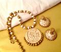 Embossed Floral pendant Design in White and Gold!!!!