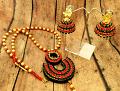 Red & Green Rhinestone Chain Set /w Jhumka Earrings Red & Green Rhinestone Chain Set /w Jhumka Earrings