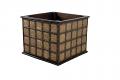 Handmade Embossed Wooden Brass Decorative Planter Handmade Embossed Wooden Brass Decorative Planter