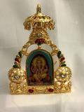 Colorful Golden Metal Lord Ganesha Statue for Mandir