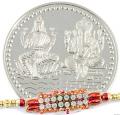 Rakhi Gift Set for Brother - Silver Coin & Rakhi Rakhi Gift Set for Brother - Silver Coin & Rakhi