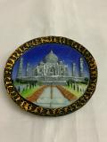 Taj Mahal Round Blue Fridge Magnet