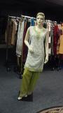 Mehndi Green & White Designer Churidar Suit (L) Mehndi Green & White Designer Churidar Suit (L)