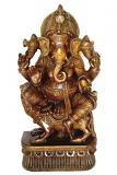 Large Statue of Lord Ganesha Handcrafted Dark Wood - 3' Tall Large Statue of Lord Ganesha Handcrafted Dark Wood - 3' Tall