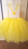 Baby Girl Tutu Dress in Yellow & White