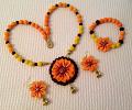 Bright Terracotta Sunflower pendant Set /w Earrings & Bracelet Bright Terracotta Sunflower pendant Set /w Earrings & Bracelet