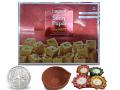 Diwali Gift Hamper - Indian Sweets, Diyas & Silver Coin Diwali Gift Hamper - Indian Sweets, Diyas & Silver Coin