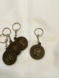 OM Symbol Key Chain with Gayatri Mantra 