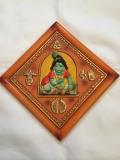 Bal Gopal Krishna Kanha Wooden Picture Frame 6" * 6"