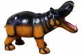 Handmade 23" Tall Hippo Leather Figurine Handmade 23" Tall Hippo Leather Figurine