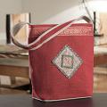Natural Recycled Jute Handcrafted Red Handbag 08