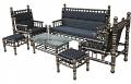 Traditional Style Sankheda Sofa Set - 6 Pcs
