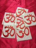 6 Pcs Maroon OM Symbol Self Stick 3D Stickers