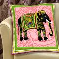 Beautiful Indian Elephant 16 x 16 Cushion Cover