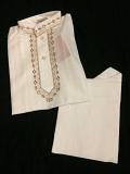 Elegant White Cotton Embroidered Kids Kurta Pajama Set Elegant White Cotton Embroidered Kids Kurta Pajama Set