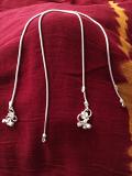Beautiful Silver Payal / Anklets From India For Teen Girls, 1 Pair