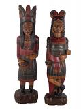 Handmade Wooden Native American Indian Fighters - 68" Handmade Wooden Native American Indian Fighters - 68"